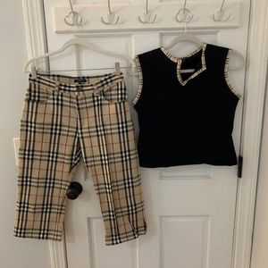 Burberry signature check golf capri set